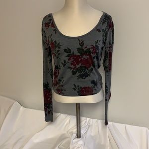 AEO long sleeve t shirt top XL grey EUC